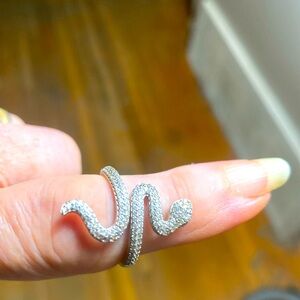3/$15. Silver snake ring size 8
